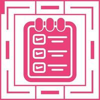 Memo pad with checklist Vector Icon