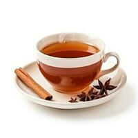 Hot tea cup isolated photo