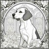 Art Nouveau Dog Coloring Pages photo