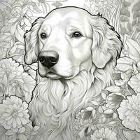 Arte Nouveau perro colorante paginas foto