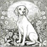 Art Nouveau Dog Coloring Pages photo