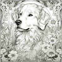 Art Nouveau Dog Coloring Pages photo