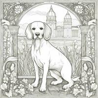 Art Nouveau Dog Coloring Pages photo