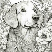 Arte Nouveau perro colorante paginas foto