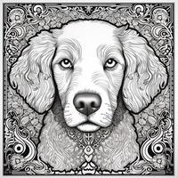 Art Nouveau Dog Coloring Pages photo