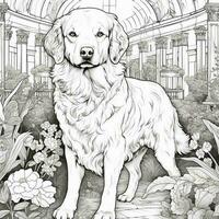 Arte Nouveau perro colorante paginas foto