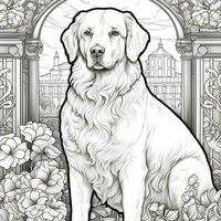 Art Nouveau Dog Coloring Pages photo