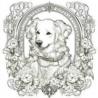 Art Nouveau Dog Coloring Pages photo