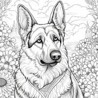 Art Nouveau Dog Coloring Pages photo