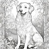 Art Nouveau Dog Coloring Pages photo