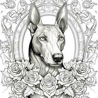 Art Nouveau Dog Coloring Pages photo