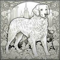 Art Nouveau Dog Coloring Pages photo