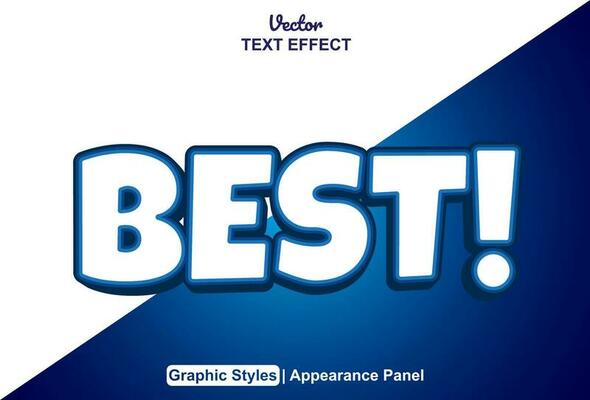 best text effect with blue graphic style and editable.