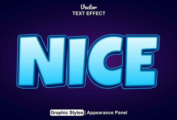 nice text effect with blue graphic style and editable.