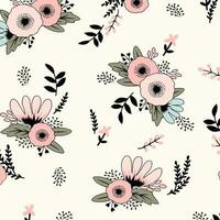 floral abstract pattern suitable for textile and printing needs vector