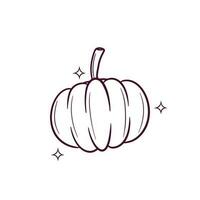 Hand Drawn Pumpkin. Doodle Vector Sketch Illustration