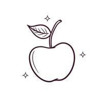 Hand Drawn Apple. Doodle Vector Sketch Illustration