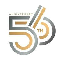 56 años aniversario logo vector modelo