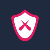 3D Security logo and symbol vector