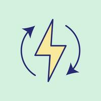 Energy and charge icon vector