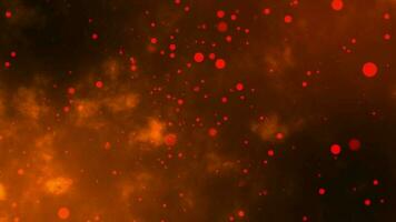 Abstract Isolated Fire Glowing Particles on gradient Background Slow Motion video