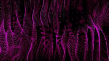 Abstract dynamic particle wave of lines. Futuristic glowing particle lines digital background video