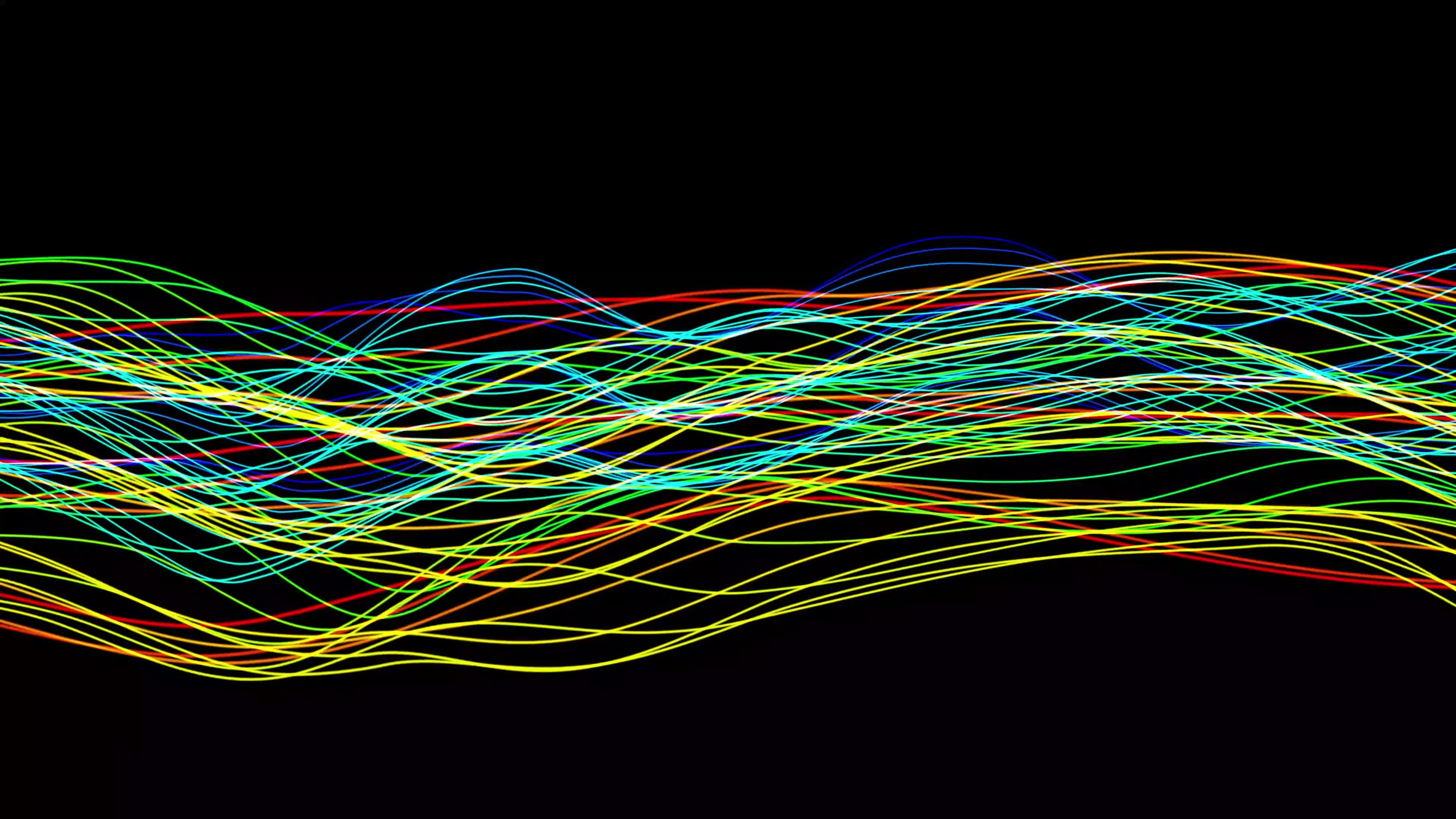 Abstract dynamic particle wave of lines. Futuristic glowing particle ...