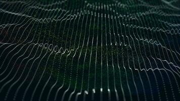 abstrakt dynamisch Partikel Welle von Linien. futuristisch glühend Partikel Linien Digital Hintergrund video