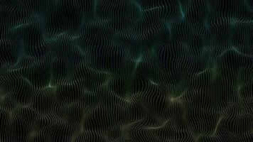 abstrakt dynamisk partikel Vinka av rader. trogen lysande partikel rader digital bakgrund video
