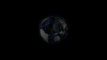digital Spinning Hologram Globe of Planet Earth video