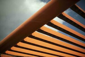 Architectural details. Steel beam. Repeating element. photo