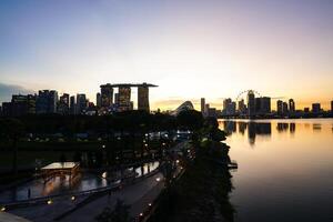 Marina Bay Sands is a large integrated resort. Located at Marina Bay Singapore It is the most expensive casino building in the world. photo