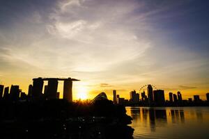 Marina Bay Sands is a large integrated resort. Located at Marina Bay Singapore It is the most expensive casino building in the world. photo