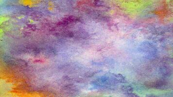 Watercolor pastel background. aquarelle colorful stains on paper ai generated. photo