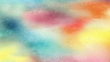 Watercolor pastel background. aquarelle colorful stains on paper ai generated. photo