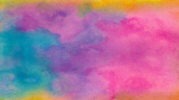 Watercolor pastel background. aquarelle colorful stains on paper ai generated. photo