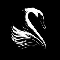 cisne, minimalista y sencillo silueta - vector ilustración