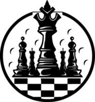 Chess, Black and White Vector illustration