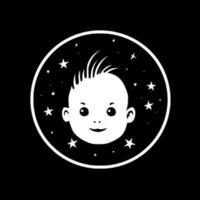 Baby, Black and White Vector illustration