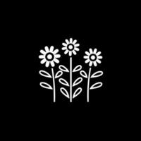 Flowers, Black and White Vector illustration