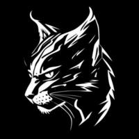 Wildcat, Black and White Vector illustration