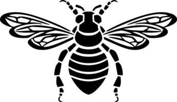 abeja - minimalista y plano logo - vector ilustración