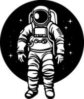 astronauta, minimalista y sencillo silueta - vector ilustración