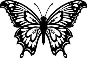 mariposa, negro y blanco vector ilustración