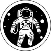 astronauta - minimalista y plano logo - vector ilustración