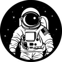 Astronaut, Black and White Vector illustration