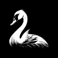 cisne, minimalista y sencillo silueta - vector ilustración