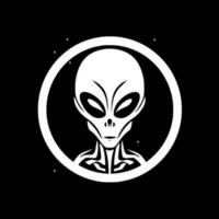 extraterrestre - minimalista y plano logo - vector ilustración