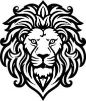 león - negro y blanco aislado icono - vector ilustración