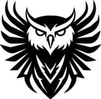 Owl - Black and White Isolated Icon - Vector illustration